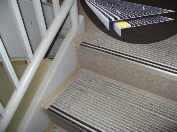 STAIRMASTER For Existing Stairs MEETS A.D.A. REQUIREMENTS SPECIFY stairmaster FOR WORN AND SLIPPERY STAIRS Stairmaster Safety Treads are designed for the modernization and restoration of all types of
