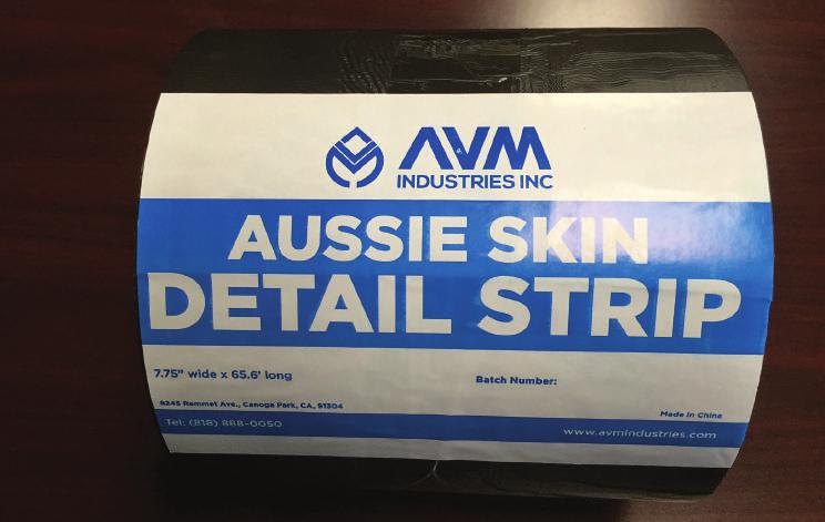 L.A. RR#: 26044 TECH DATA SHEET Sections - 071000 / 071300 / 071353 / 071354 Aussie Skin Detail Strip Heavy Duty Below Grade Waterproofing Membrane Detail Strip Section 071000 / 071300 / 071353 /