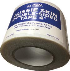 L.A. RR#: 26044 TECH DATA SHEET Sections - 071000 / 071300 / 071353 / 071354 Aussie Skin Double Sided Tape Double Sided Tape for AVM Aussie Skin Waterproofing System Section 071000 / 071300 / 071353