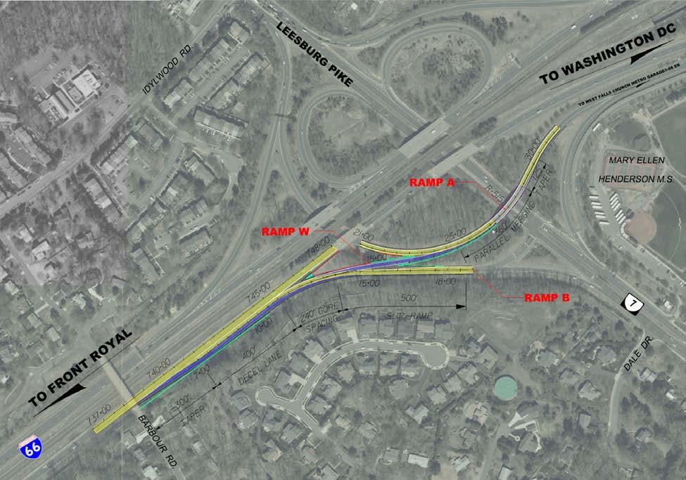JUSTIFICATION OF NEED Eastbound I-66 Exit 66 Off-Ramp at Route 7 Connector Ramp to Access West Falls Church Metro Figure 4: Proposed Conceptual Plan for Connector Slip Ramp Eastbound I-66 Exit 66 to