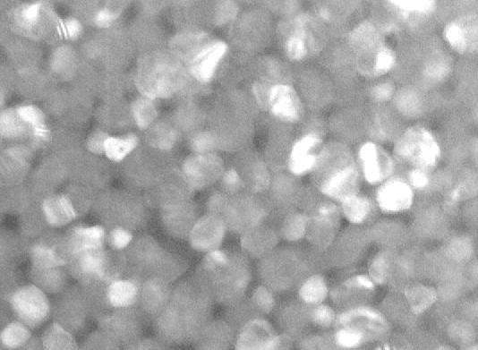polycrystalline material that becomes fully crystalline (see TEM diffraction images