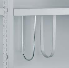 The strong connection of shelf and vertical divider provides reliable stability