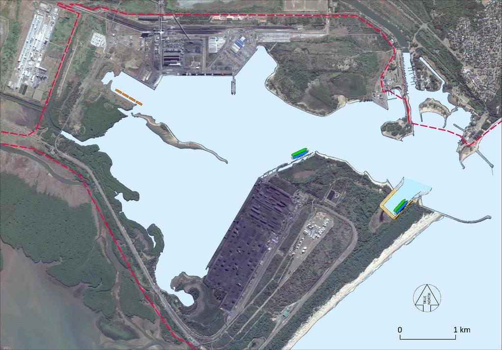 Port of Richards Bay: Preferred locations - medium term Bayside Substation or Impala Sub-station Floating Power Plant Mooring Site (820 MW) Gas Distribution