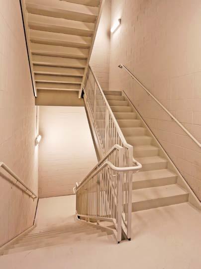 Steel Welded Stairs Pre-engineered landing, stringer, tread, and rail components designed to meet applicable building