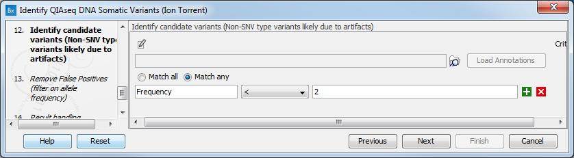 If you are working with Ion Torrent reads, the workflow has an extra filter that removes non SNV type variants that are likely due to artifacts (figure 3.9). Figure 3.