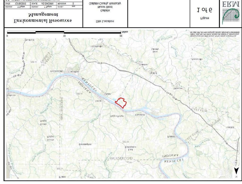 Project location map, Ohio River mile