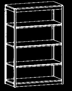 Shelves can be adjusted every 1 1/2 and are all accessible from all four sides. Standard height 7. Other heights available. Standard duty shelving utilizes 1/2 Industrial Grade decking.