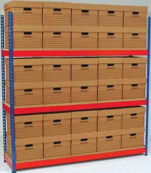 40 Bays 1525mm wide x 457mm one box deep or 915mm two box deep Size - H x W x D (mm) (Height to top box) Single box deep - 457mm deep Quantity of boxes 1830 x 1525 x 457mm (1966mm)