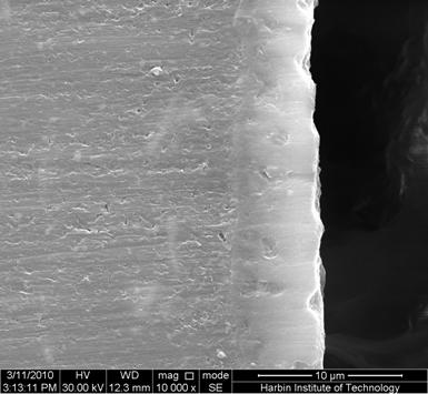 verify the gradient structure of SMAT-MAO graded coating, especially nanocrystalline layer under ceramic coating, TEM was employed to investigate the microstructure of 2024 Al alloy near the