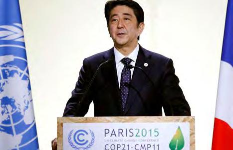 Policies and Actions toward a Low Carbon Society Speech by Prime Minister Abe at COP21 The key to acting against climate change without sacrificing economic growth is the development of innovative