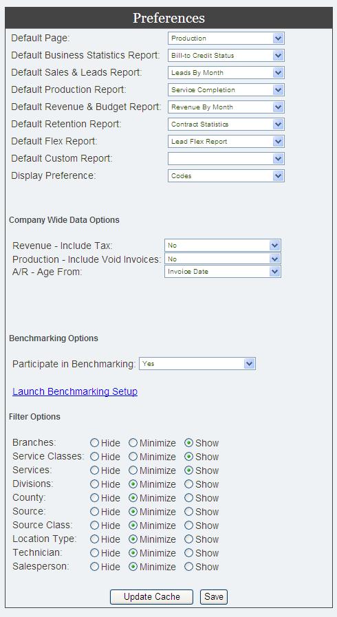 If you would like to participate in Benchmarking, select Yes under the Benchmarking dropdown in
