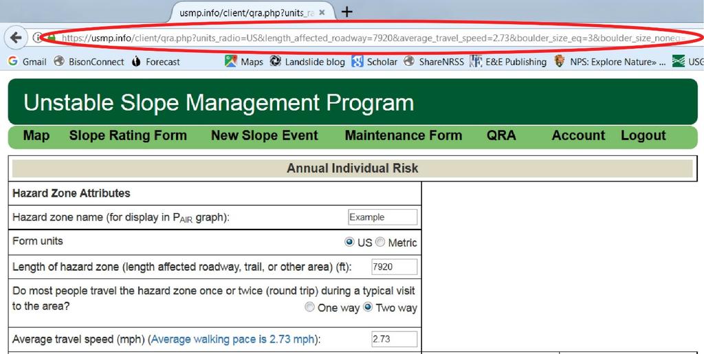 APPENDIX G. QUALITATIVE RISK ANALYSIS ONLINE FORM AND USAGE The Quantitative Risk Analysis (QRA) online form can be found by clicking QRA on the menu bar of the USMP website (shown in Figure 1).