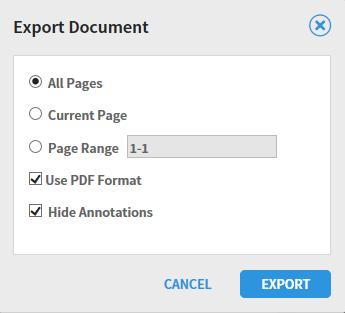 Select the radio button to indicate the page(s) to export c. Uncheck the Use PDF Format checkbox d.