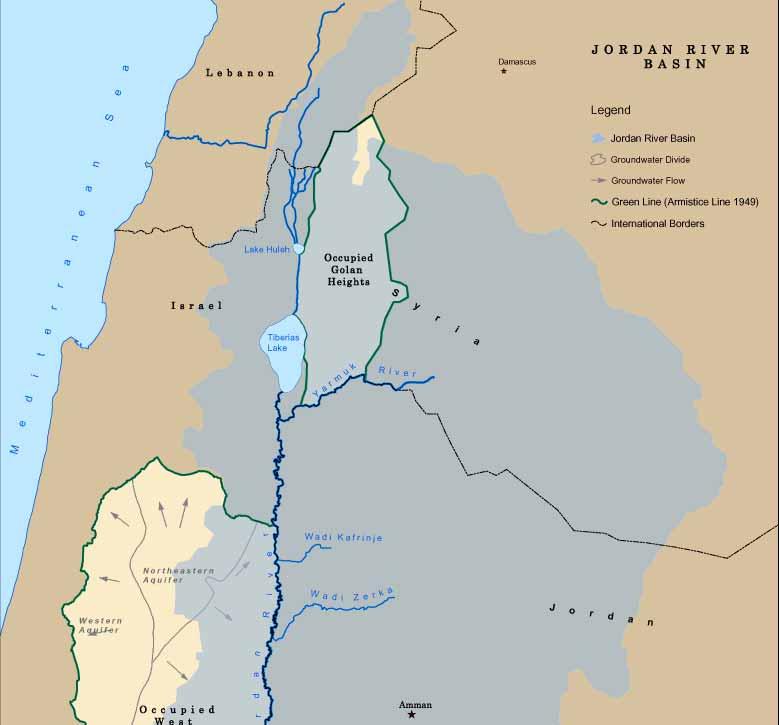 Jordan River water conflict Lebanon