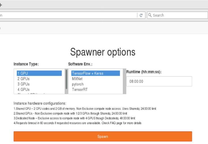 Data Science Portal Ease of use Spawner for Jupyter Hub Integrated into Slurm