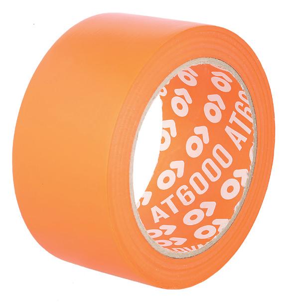 3 N/cm Service Temperature: 0 C to +60 C AT6000 - PVC Building Tape RS6000 Very easy unwind and easy tear Clean peel from most surfaces* UV & water resistant For indoor and outdoor use Can be unwound