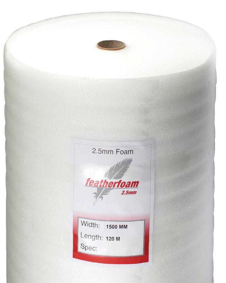 PACKAGING APPLICATORS Choose the right foam protector for your application: Type A B C Density Quantity U m (kg/m3) per carton Order