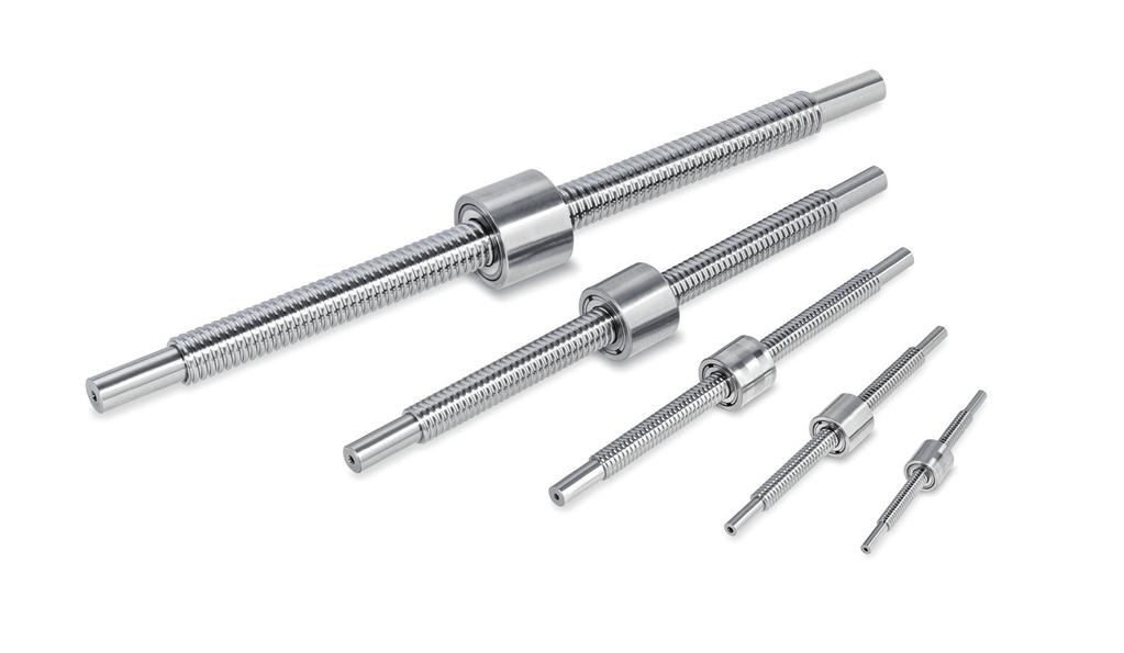 Ball screws Linear movement - Linear bearings Standard product line microlinea The MPS ball screws are entirely made out of stainless steel and all components are ground.