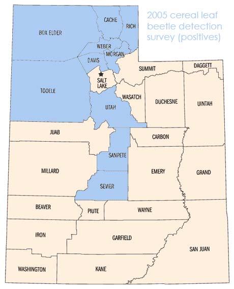 All grain-growing counties are surveyed 16 counties