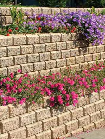 The easy to install Slope Block retaining wall system is an