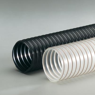 Hi-Flex Thermoplastic Polyurethane Hoses CP Polyester type polyurethane thermoplastic flexible hose. Wire embedded helix offers low force flexibility, expansion and contraction.