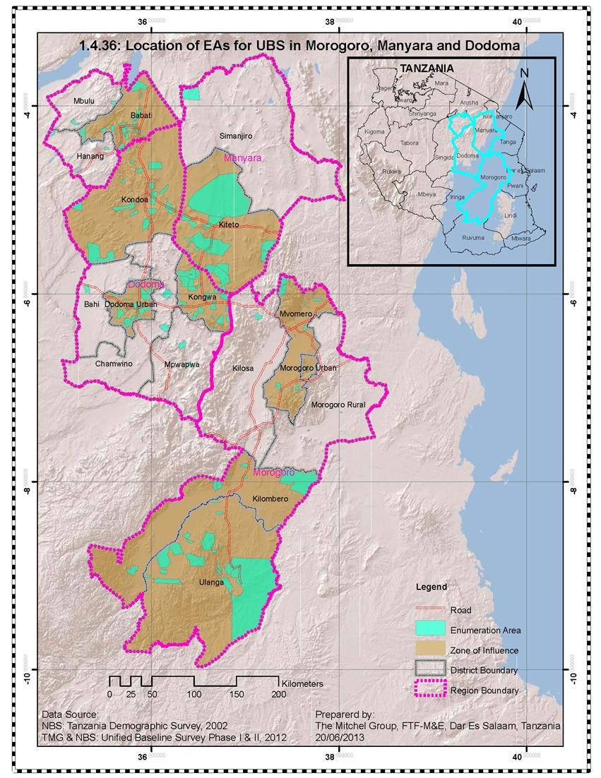 Tanzania FTF Unified Baseline Survey (UBS) Overview Conducted by The Mitchell Group & the Tanzania National Bureau of Statistics Sampled ~4,000 households 196 clusters 3 phases of data
