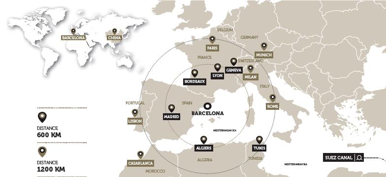 1. Barcelona Biggest industrial and logistics concentration in the Mediterranean and
