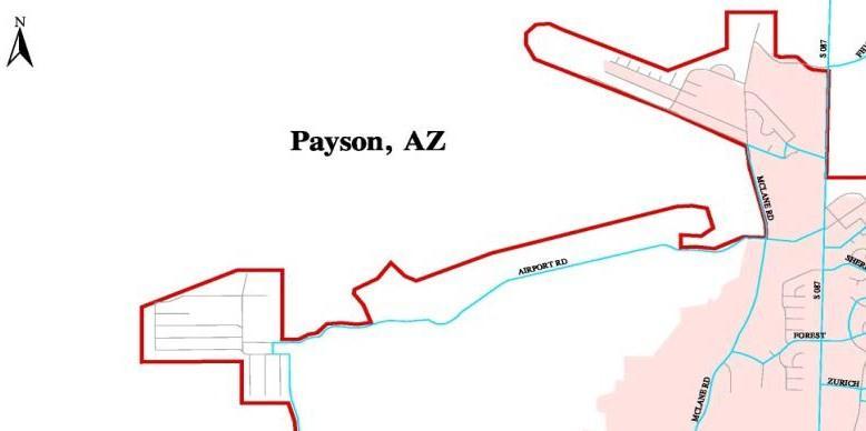 Figure 6-11: Example Area Expanded to Include Airport Source: Arizona DOT; http://azdot.gov/mpd/gis/fclass/urban.asp with overlay graphic by CDM Smith to identify airport.