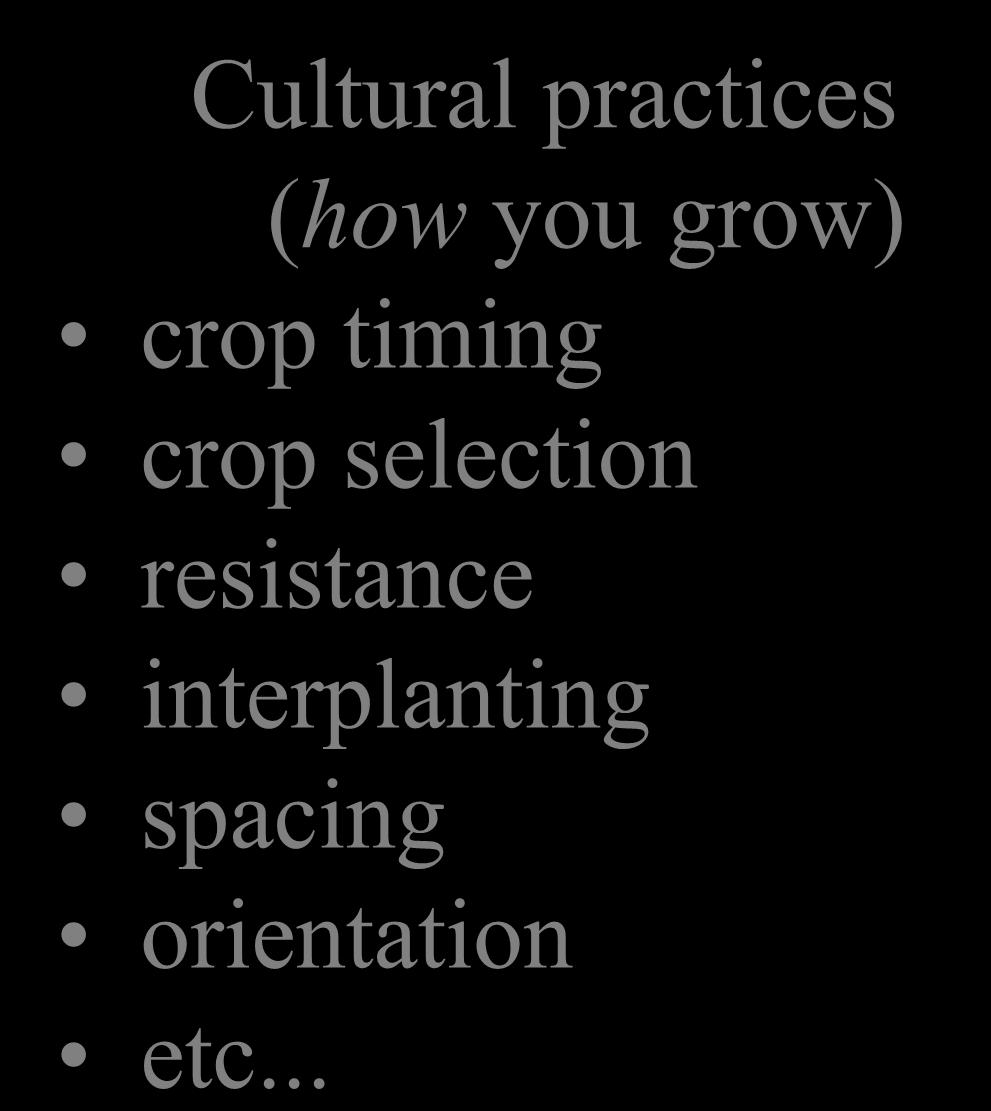 Organic Production Standards Cultural practices Organic agriculture is a production system (how you grow) that is managed in accordance with the Act crop timing and regulations in this part to
