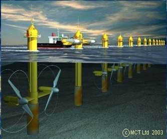 Future Expansion of Tidal Turbines Tidal Farms. Sets of up to hundreds of tidal turbines working in conjunction.