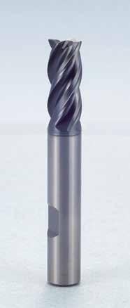 CaRBide, 4 FLute LONG CORNeR Radius Special flute geometry and multiple helix eliminate vibrations Excellent performance for Stainless Steels, Mild Steels, Cast Iron, Low/Medium hardness materials