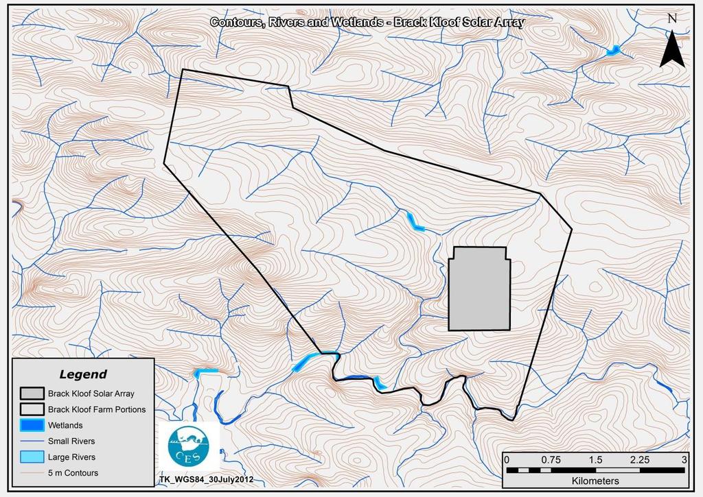 Figure 4-6: Wetlands surrounding the proposed