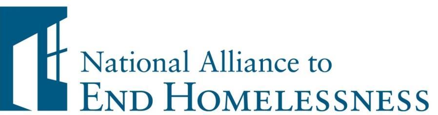 goal of ending homelessness. The Alliance provides data and research to policymakers and elected officials in order to inform policy debates and edu- cate the public and opinion leaders nationwide.