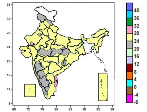 Region, North Interior Karnataka, Marathwada and isolated pockets of South Interior Karnataka and Madhya Maharashtra. It was below 36 0 C over remaining parts of the country.