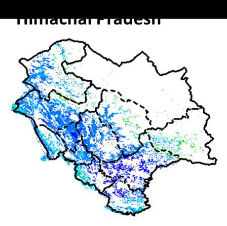 Agriculture vigour is very good over south and south western parts of Himachal Pradesh with NDVI value varying between 0.