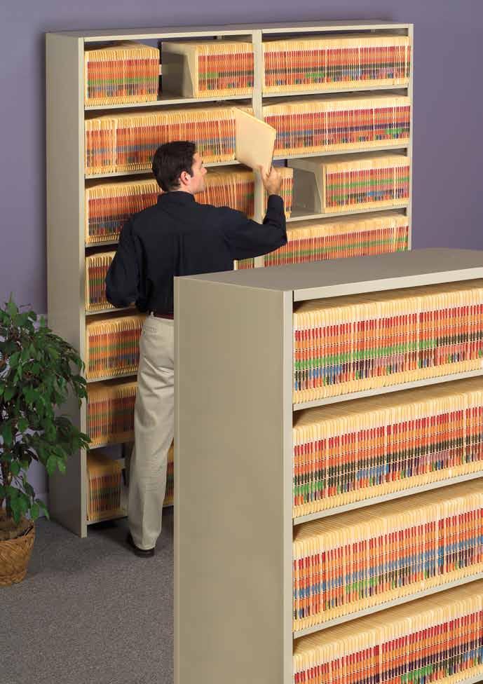 Handling odd sized and oversized diagnostic records is a snap with L&T X-Ray Shelving.