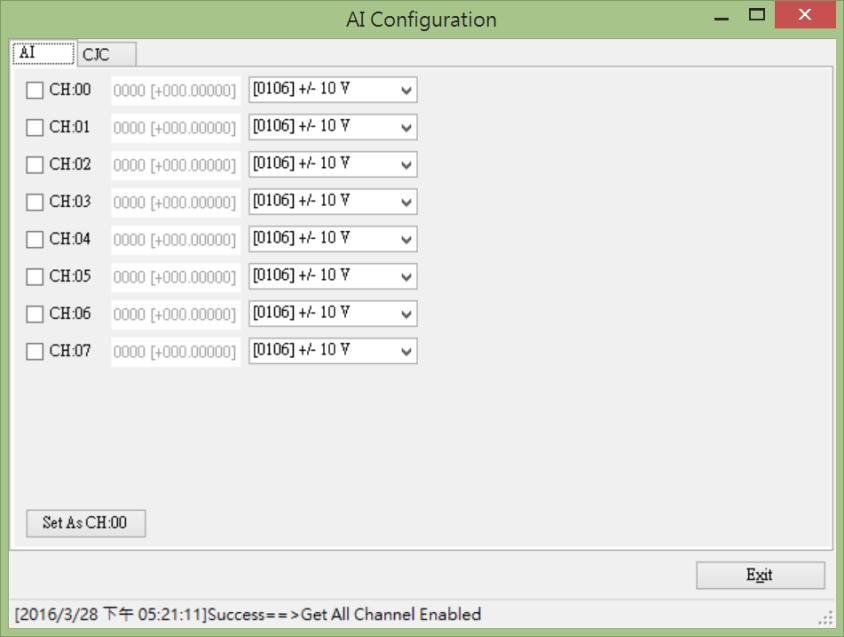 When module has Analog Output channels, AO will show number of channels in the module.