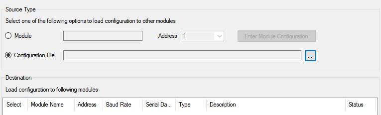 Select the target modules to load the configuration 5-43 Target Module to Load Click Ok to apply configuration to selected modules 5.8.