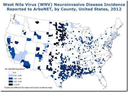 Spread of West Nile Virus First discovered in New York in 1999 Now occurs across the US
