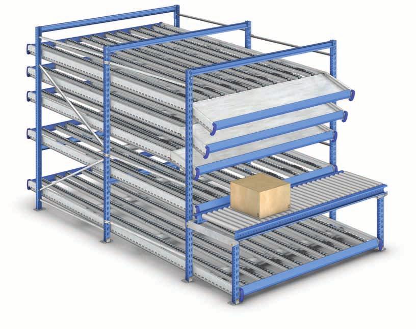Bays with Conveyors Bay with bench for conveyor The bench fitted with rollers or a conveyor belt is installed to facilitate order preparation,