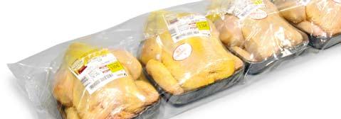 Complete poultry on trays Packaging solutions designed for the packing of complete poultry (chicken, turkey,