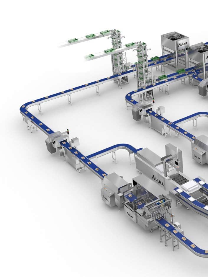 Automation of packaging lines ULMA Packaging Automation In addition ULMA offers COMPLETE SOLUTIONS including both the automation of the primary processes like: the handling, alignment, putting in