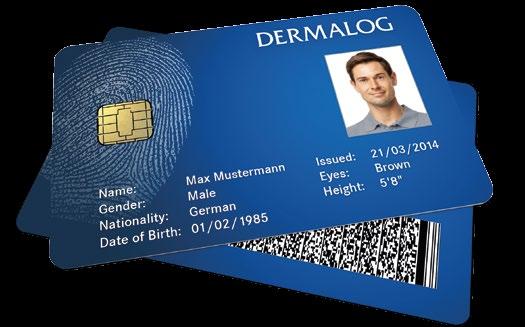 chips with biometric data, such as photo (face) and fingerprint 2D PDF417 barcodes, containing biometric or other data Arrival / departure cards and tickets Biometric information