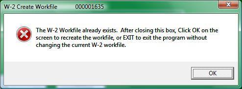 REVIEWING THE W-2 WORKFILE PARAMETERS The system records your specifications in a file called W2PARAM.DAT.