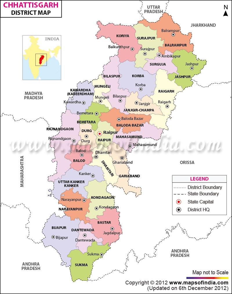 Chhattisgarh Water Year Book 2013 us to know about the various Districts of Chhattisgarh and related