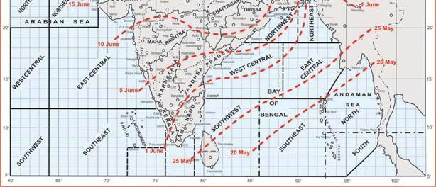 monsoon in India is shown below in
