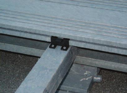 Decking boards can be attached by stainless steel countersunk screws or by connect system clips, this allows for: Easy and quick installation Automatic placement of the