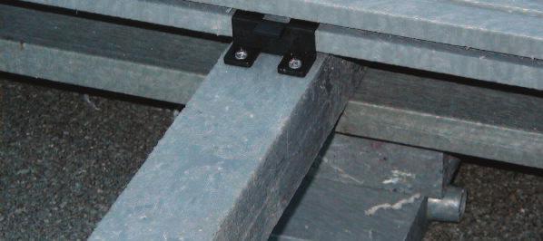 The decking boards should be attached to the Plaswood support frame with stainless steel