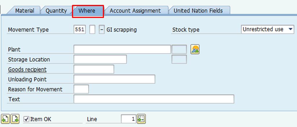 Disposal Process - Highlights 1 Enter the relevant values under the Where tab.
