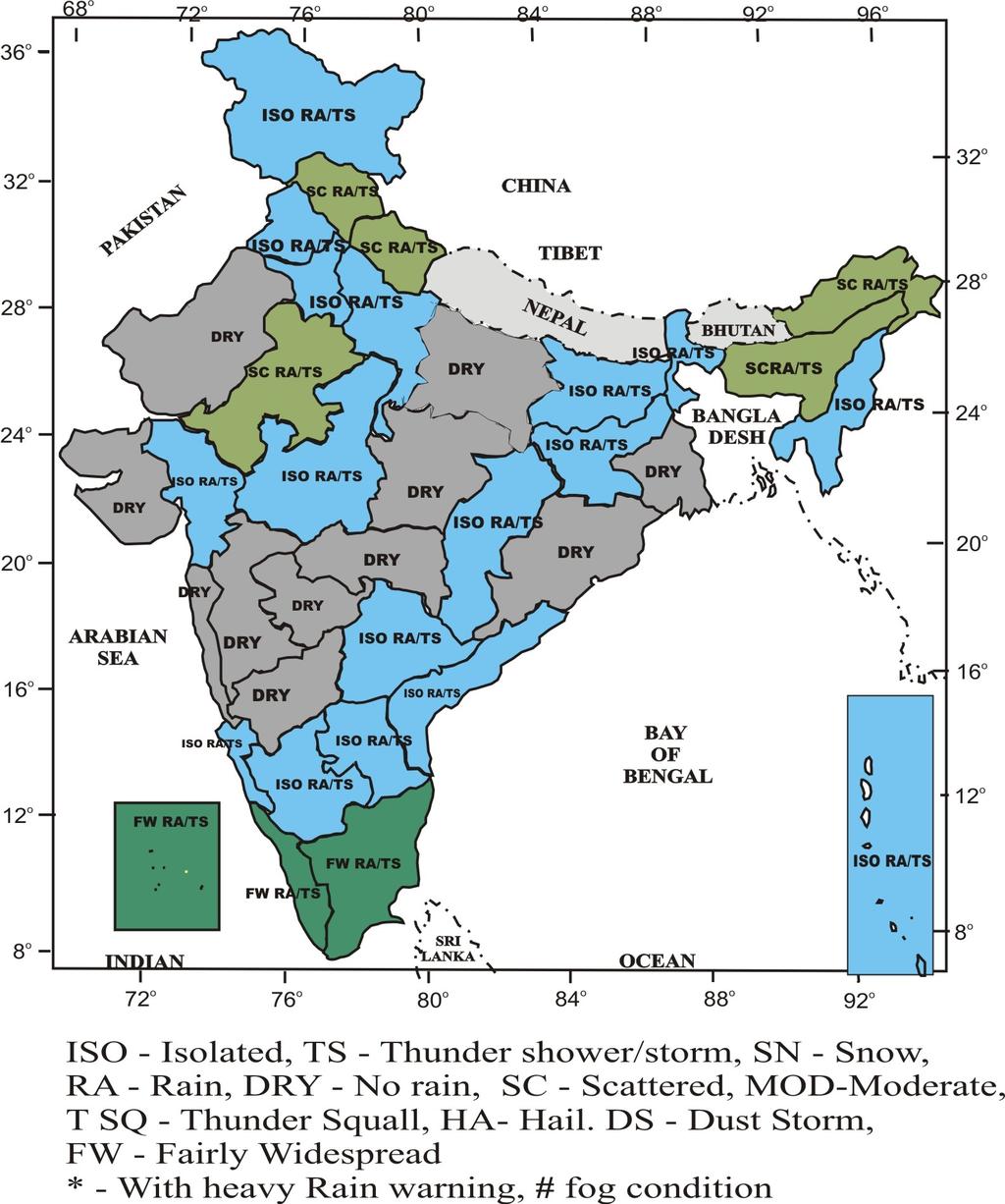 ForecastValid upto 16th March, 2008 Salient weather features for the week ending 12/03/08 METEOROLOGICAL ANALYSIS A western disturbance as an upper air system lay over Jammu & Kashmir on 6 th and